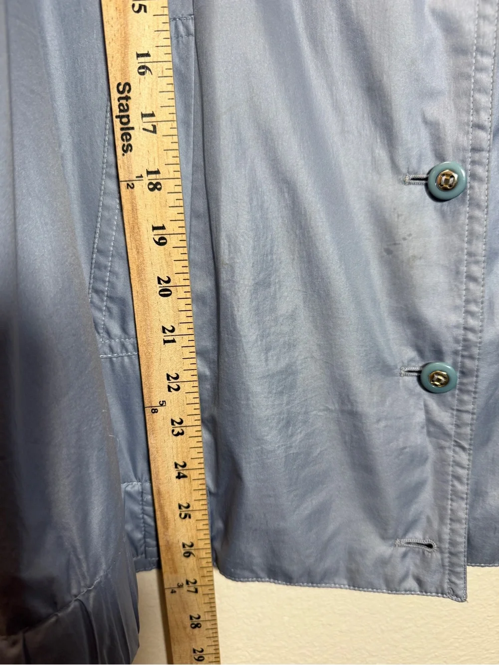 Claude Havrey Paris Vintage Jacket M Periwinkle Blue Rain Windbreaker France - Picture 8 of 11